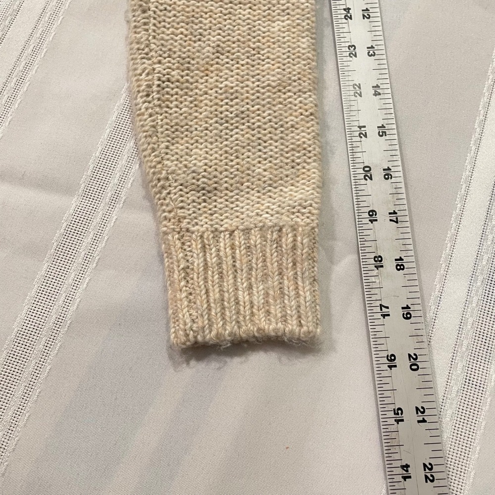 Abercrombie Fitch Oatmeal‎ Textured Bobble Knit Wrap Style Sweater Women's XS - Picture 7 of 7